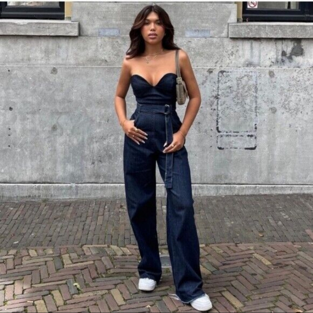 Zara Denim Jumpsuit *Bloggers' Fave*